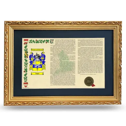 Tapps Deluxe Armorial Landscape Framed - Gold