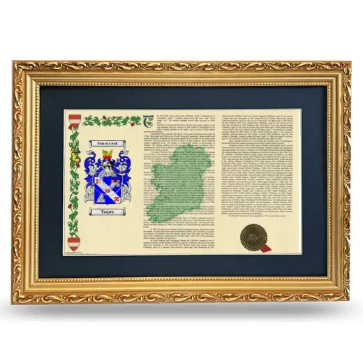 Tarpey Deluxe Armorial Landscape Framed - Gold