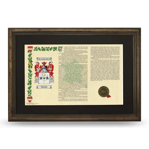 Tarterat Deluxe Armorial Landscape Framed - Brown
