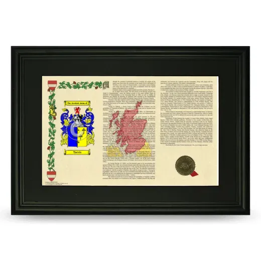 Tarvis Deluxe Armorial Landscape Framed- Black