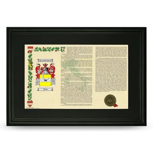 Tasso Deluxe Armorial Landscape Framed- Black