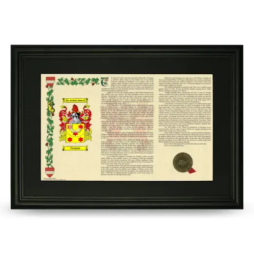 Tavares Deluxe Armorial Landscape Framed- Black