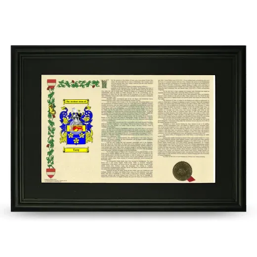 Tavy Deluxe Armorial Landscape Framed- Black