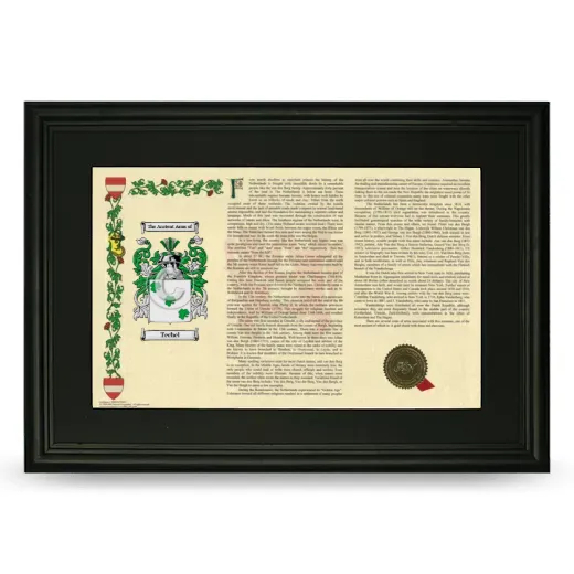 Techel Deluxe Armorial Landscape Framed- Black