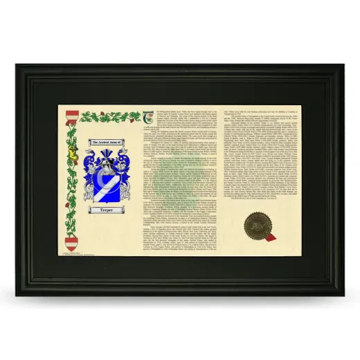 Teeper Deluxe Armorial Landscape Framed- Black