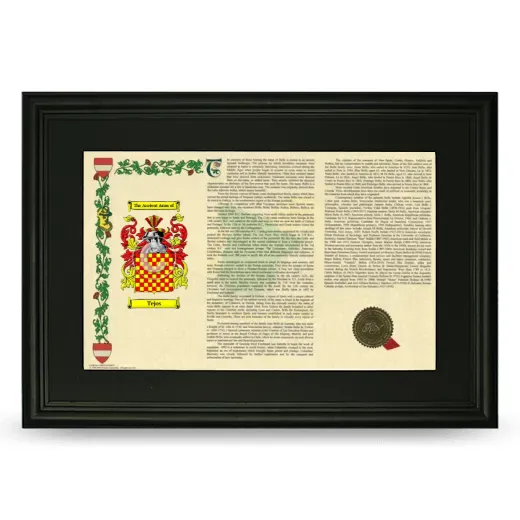 Tejos Deluxe Armorial Landscape Framed- Black