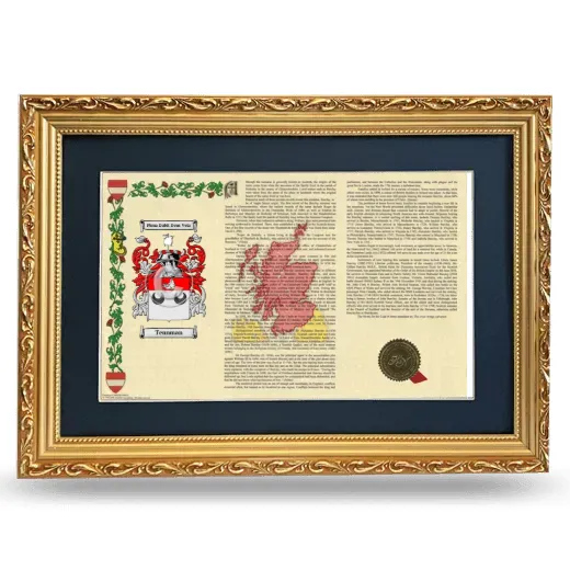 Tennman Deluxe Armorial Landscape Framed - Gold
