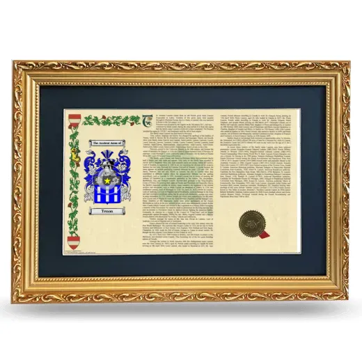 Tenon Deluxe Armorial Landscape Framed - Gold