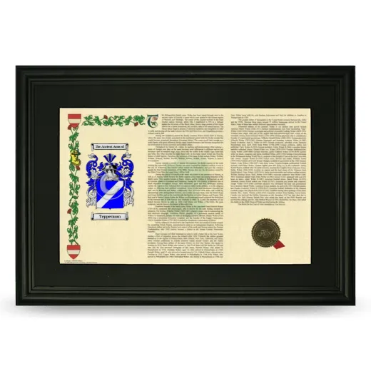 Tepperman Deluxe Armorial Landscape Framed- Black