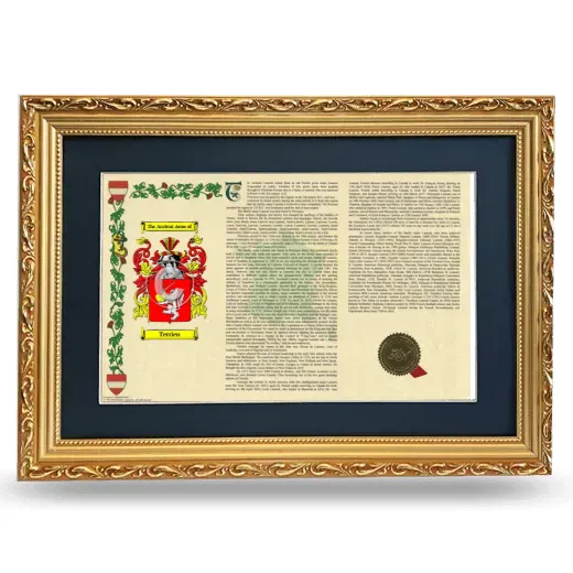 Terrien Deluxe Armorial Landscape Framed - Gold