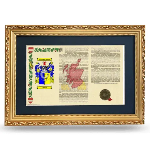 Terwas Deluxe Armorial Landscape Framed - Gold
