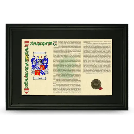Thaall Deluxe Armorial Landscape Framed- Black