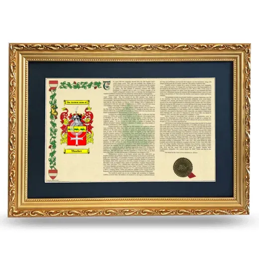 Thacher Deluxe Armorial Landscape Framed - Gold
