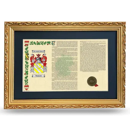 Thomasis Deluxe Armorial Landscape Framed - Gold