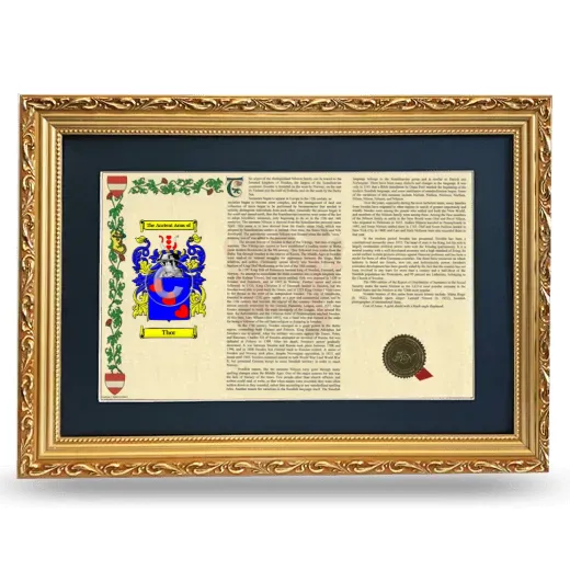 Thor Deluxe Armorial Landscape Framed - Gold