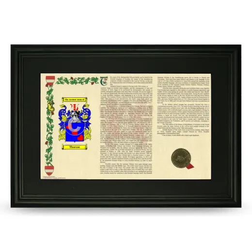 Thorson Deluxe Armorial Landscape Framed- Black