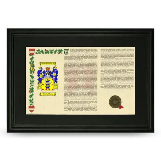 Thorvaldsen Deluxe Armorial Landscape Framed- Black