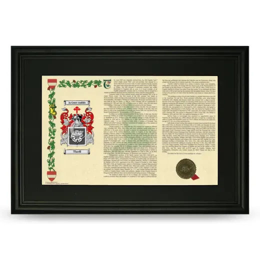 Threll Deluxe Armorial Landscape Framed- Black