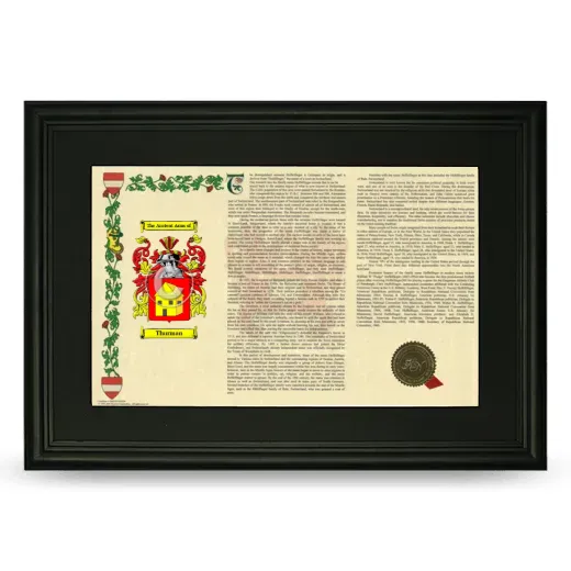 Thurman Deluxe Armorial Landscape Framed- Black
