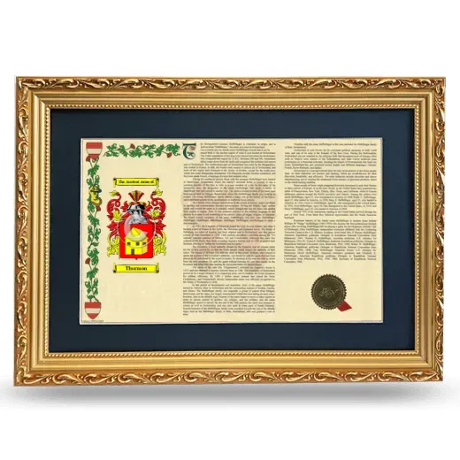 Thurmon Deluxe Armorial Landscape Framed - Gold
