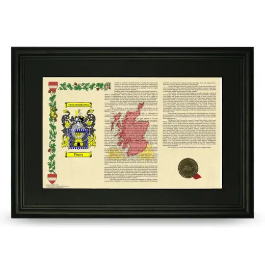 Thurry Deluxe Armorial Landscape Framed- Black
