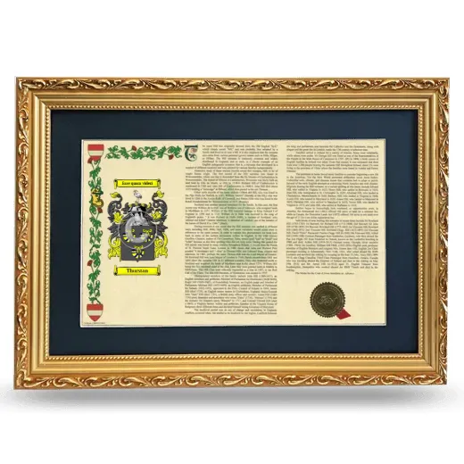Thurstan Deluxe Armorial Landscape Framed - Gold