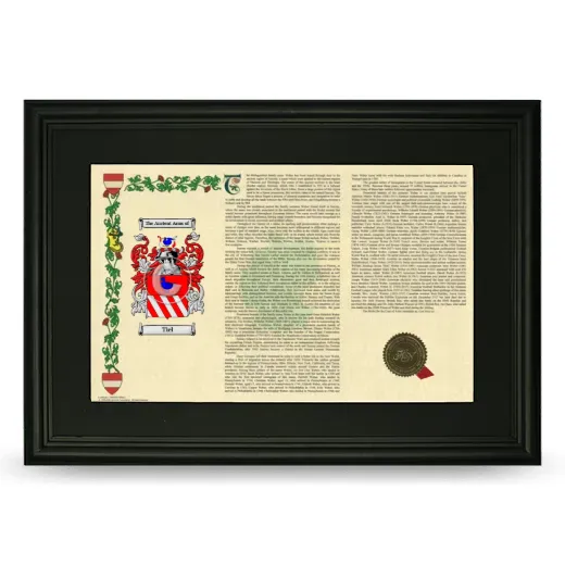 Tiel Deluxe Armorial Landscape Framed- Black