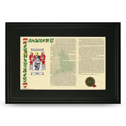 Tillam Deluxe Armorial Landscape Framed- Black