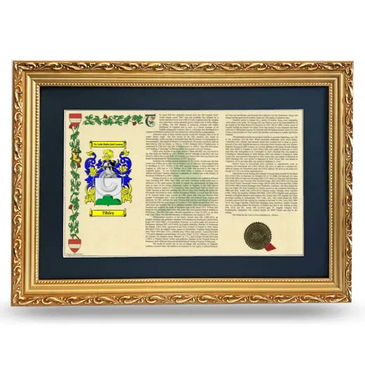 Tilsley Deluxe Armorial Landscape Framed - Gold