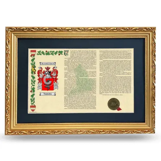 Timberley Deluxe Armorial Landscape Framed - Gold