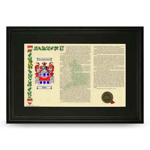Tipley Deluxe Armorial Landscape Framed- Black