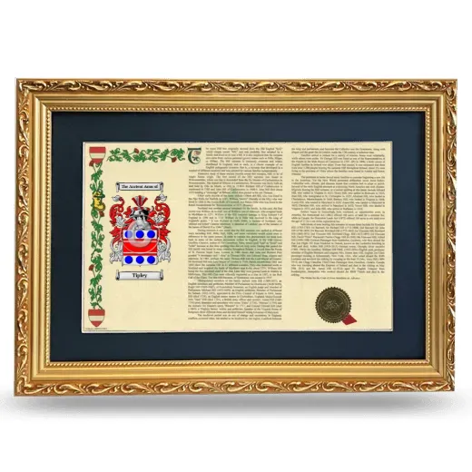 Tipley Deluxe Armorial Landscape Framed - Gold