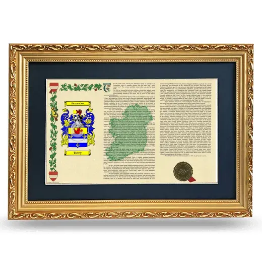 Tirrey Deluxe Armorial Landscape Framed - Gold