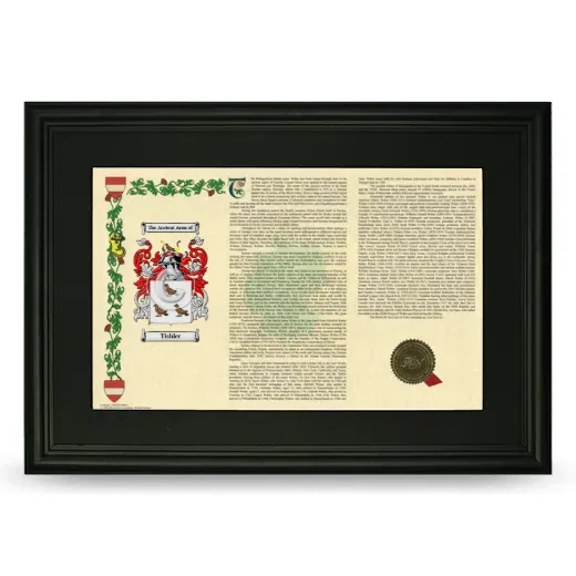 Tishler Deluxe Armorial Landscape Framed- Black