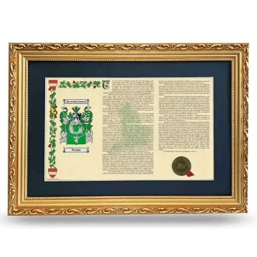 Tissine Deluxe Armorial Landscape Framed - Gold