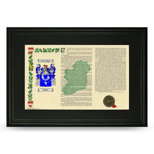Tobent Deluxe Armorial Landscape Framed- Black