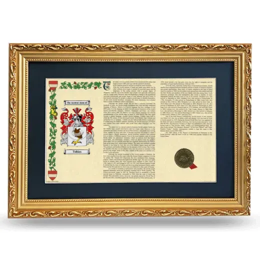 Tobias Deluxe Armorial Landscape Framed - Gold