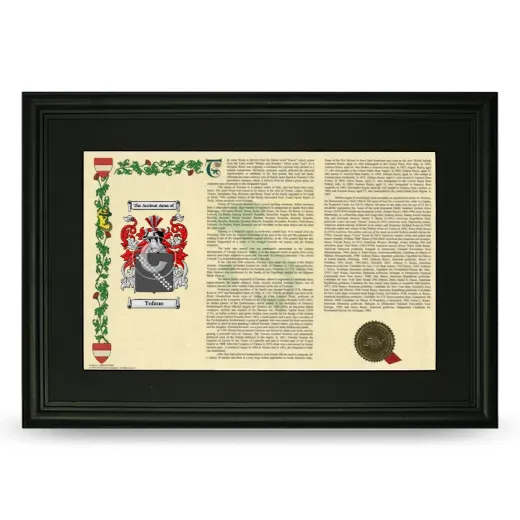 Tofano Deluxe Armorial Landscape Framed- Black
