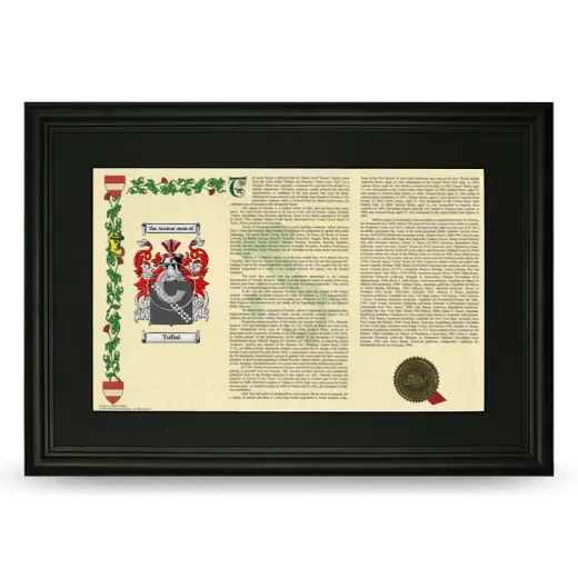 Tofini Deluxe Armorial Landscape Framed- Black