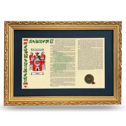 Toledo Deluxe Armorial Landscape Framed - Gold