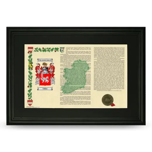 Tollan Deluxe Armorial Landscape Framed- Black