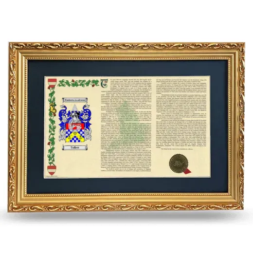 Tollett Deluxe Armorial Landscape Framed - Gold