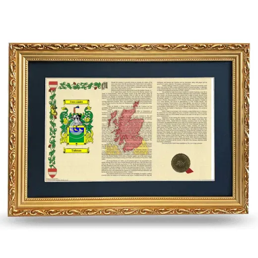 Tolston Deluxe Armorial Landscape Framed - Gold