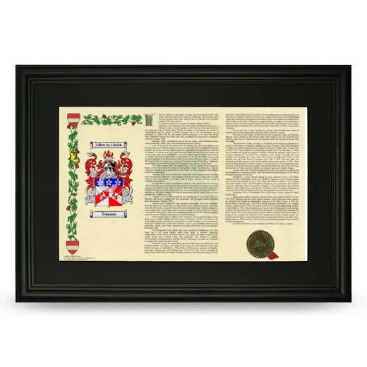 Tomass Deluxe Armorial Landscape Framed- Black