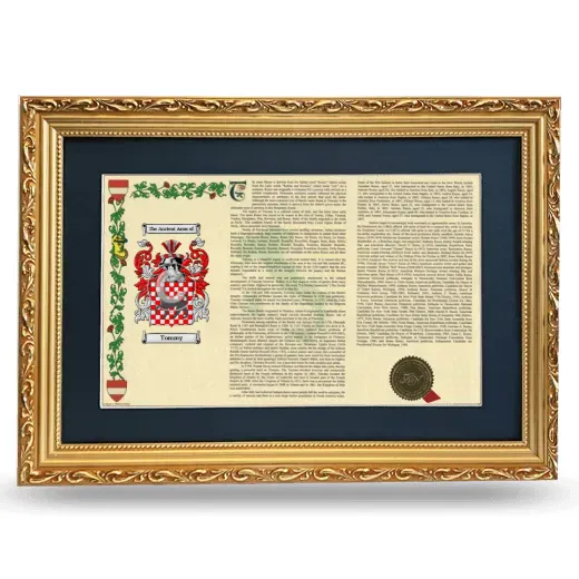 Tommy Deluxe Armorial Landscape Framed - Gold