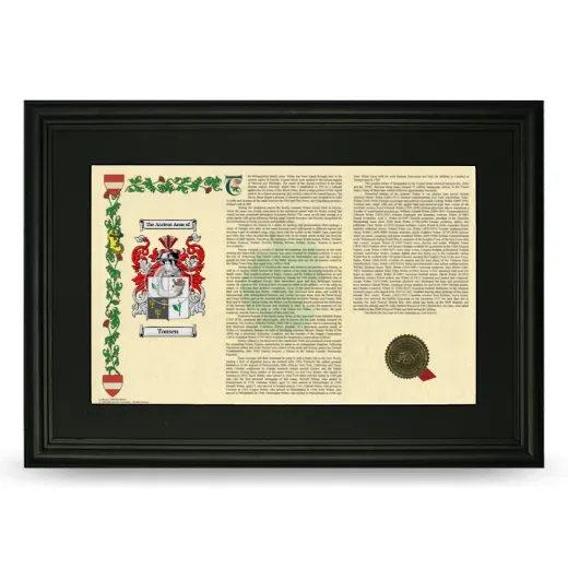 Tonsen Deluxe Armorial Landscape Framed- Black