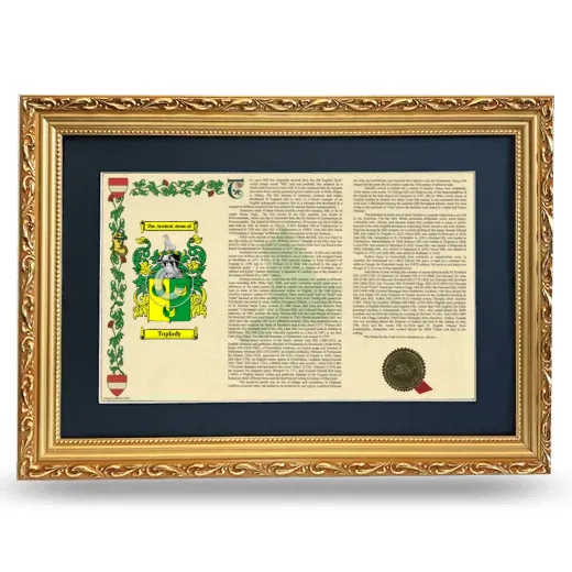 Toplady Deluxe Armorial Landscape Framed - Gold
