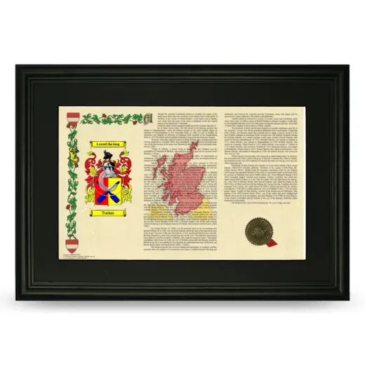 Torian Deluxe Armorial Landscape Framed- Black