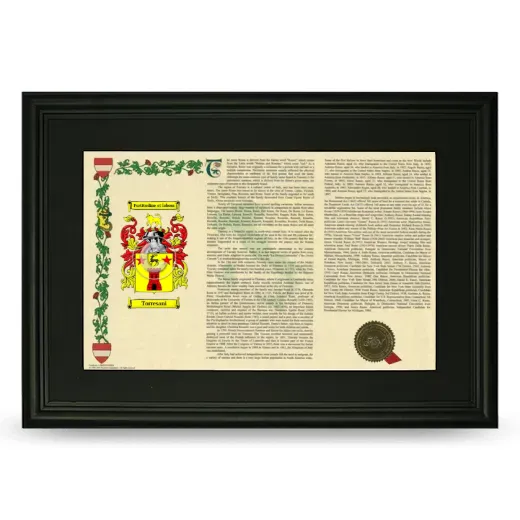 Torresani Deluxe Armorial Landscape Framed- Black