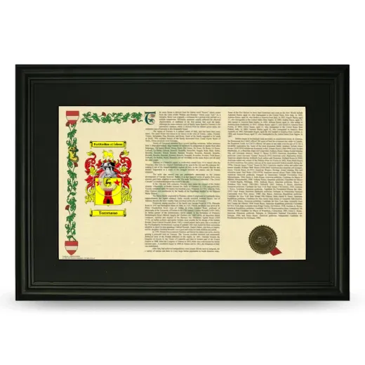 Torresano Deluxe Armorial Landscape Framed- Black